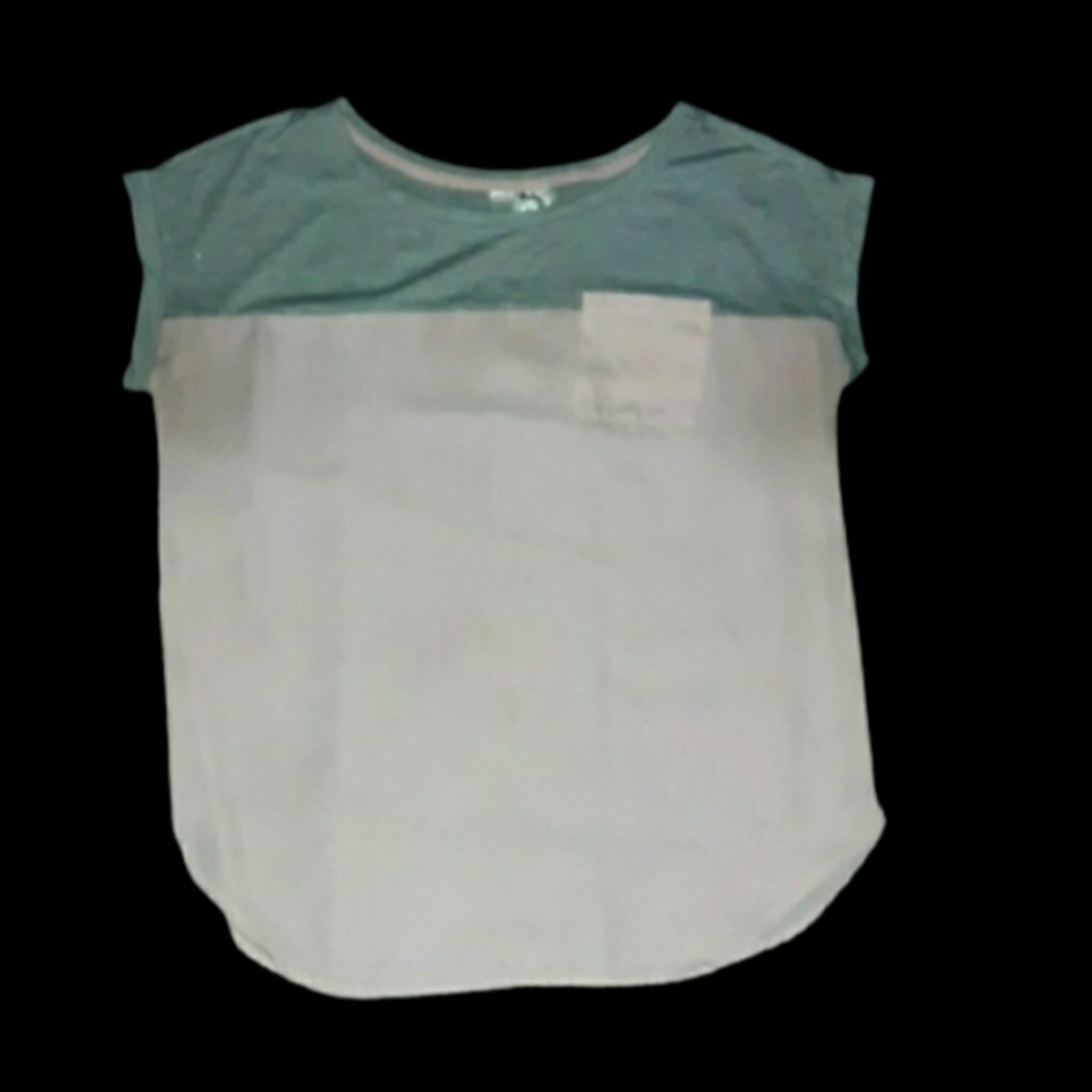 Just Be Women's M Short sleeve shirt, thin, pink, gray